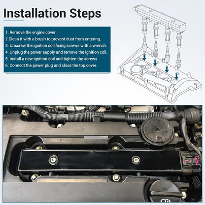 UF669 Ignition Coil Pack and 4 Platinum Spark Plugs 2667 Compatible with 2011-2020 Chevrolet Chevy Cruze Limited Sonic Trax Volt Cadillac ELR Buick Encore L4 1.4L