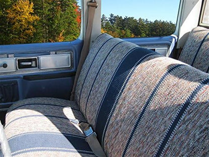 Universal Baja Saddle Blanket Bench Full Size Seat Cover Fits Ford, Chevrolet, Dodge, and Full Size Pickup Trucks (Blue)