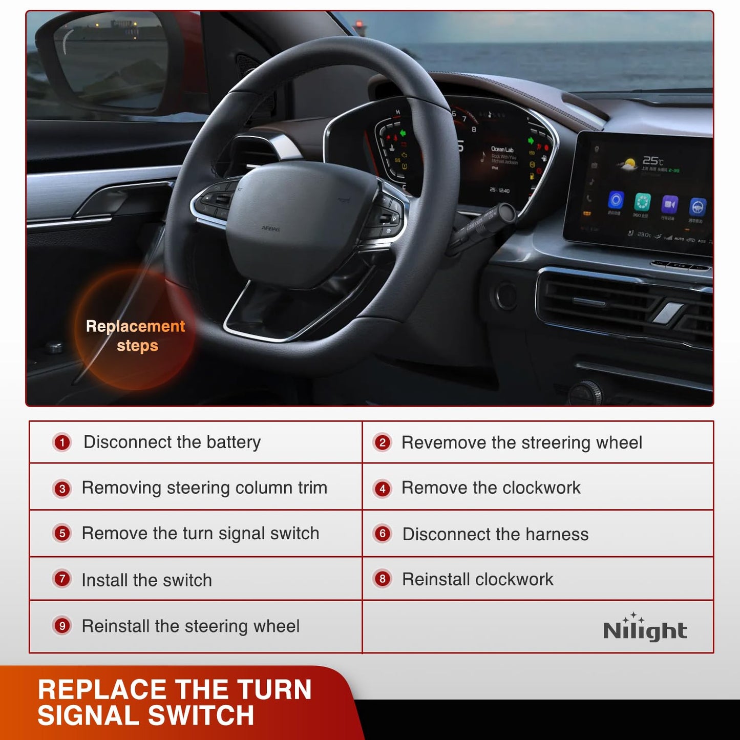 Turn Signal Switch Compatible with 1995 1996 1997 1998 1999 2000 Chevy GMC Suburban C/K Series Tahoe Blazer S10 Astro Express Jimmy Sonoma Yukon Cadillac Escalade