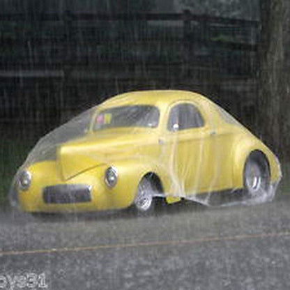 Universal Clear Disposable Car Cover for SUV, Sedan, Sport Cars, Antique Cars up to 22' X 12'