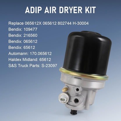 ADIP Air Dryer Kit, AD-IP Replace Bendix 065612, 109477, H-30004