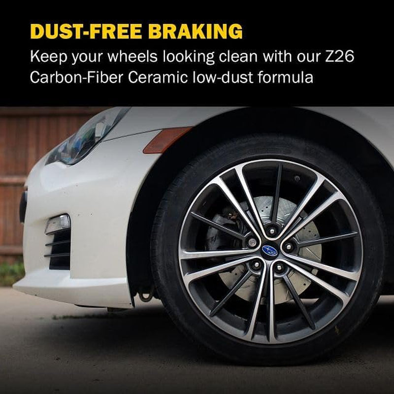 Z26-1291 Front Z26 Street Warrior Carbon Fiber-Ceramic Brake Pads with Hardware