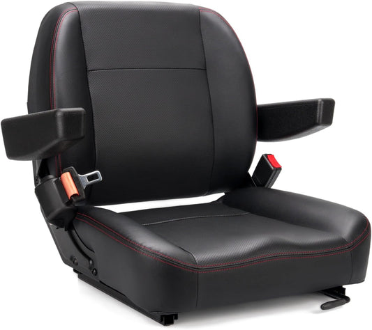 Universal Forklift Seat,Tractor Seat,With Micro Switch,Armrest and Safety Belt,For Tractor,Mower,Skid Loader,Telehandler,Backhoe,Excavator Dozer…