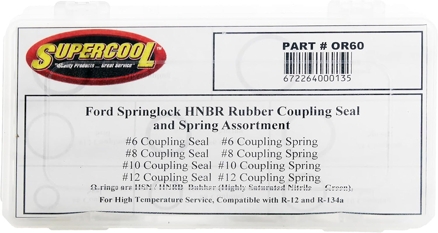 OR60 A/C Springlock and HNBR O-Ring Assortment for Ford - 60 Piece