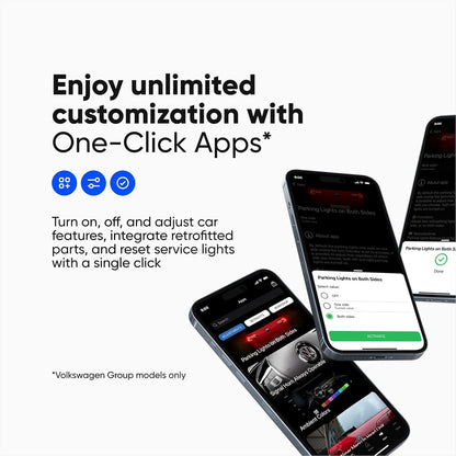 OBD2 Diagnostic Tool Scanner for Audi Seat Cupra Skoda Volkswagen BMW Mini Toyota (Android & Ios, Next Gen Device) (Ultimate Pack)