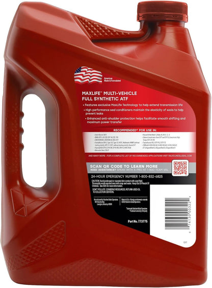 Multi-Vehicle (ATF) Full Synthetic Automatic Transmission Fluid 1 GA, Case of 3