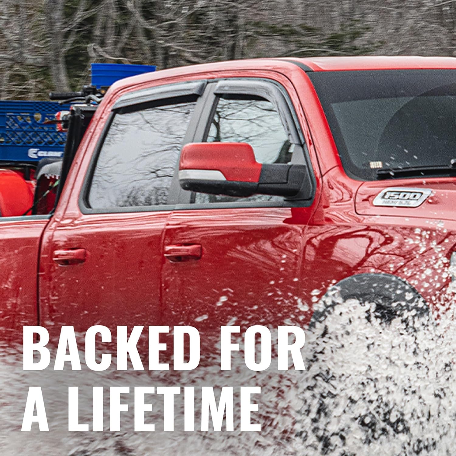 [AVS] outside Mount Rain Guards for 1980 - 1996 Ford F-150/F-250/F-350, SUPERCAB ONLY | Window Vent Visors, 4 Pcs. - Smoke | 94707