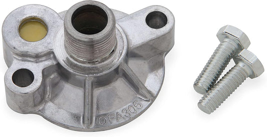 Oil Filter Adapter Kit Chev V8 68-86, Silver