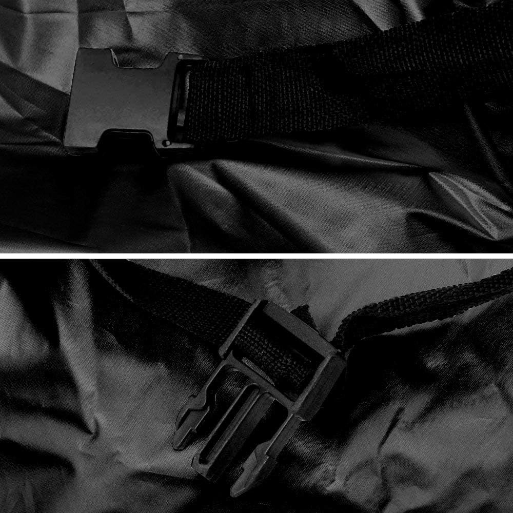 Titan Jet Black Poly 210T Car Cover for Mid-Size SUV 188-206". Waterproof, UV Protection, Scratch Resistant, Driver-Side Zippered Opening. Fits Explorer, Grand Cherokee and More.