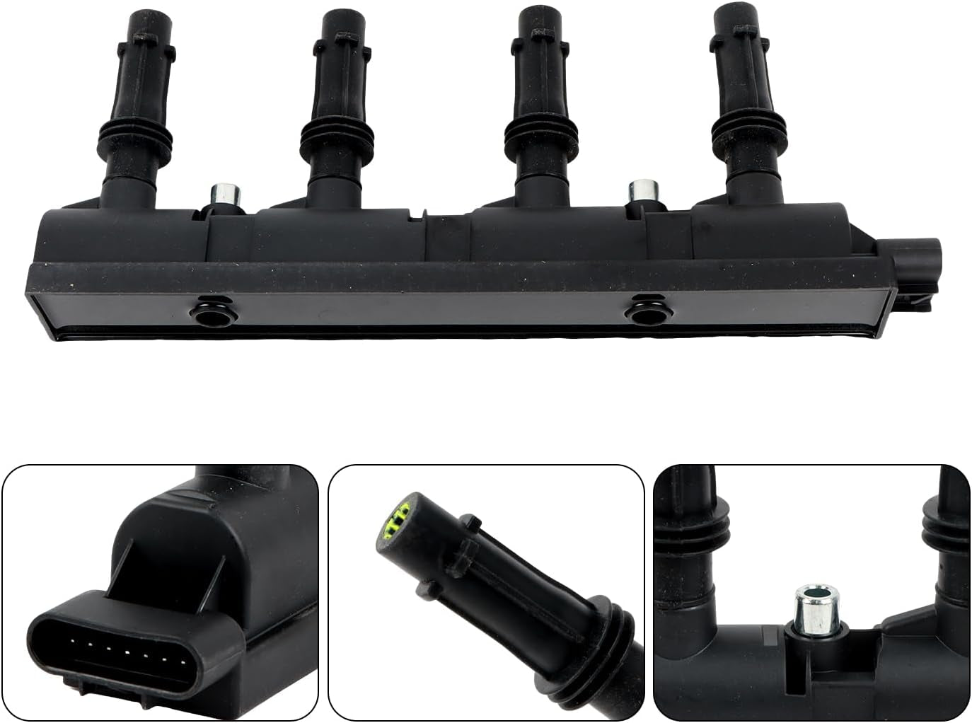 UF-669 Ignition Coils & Iridium Spark Plugs Compatible with Chevy Sonic Buick Trax Cruze Volt Encore 2013-2018 Cadillac ELR 2014-2016 1.4L L4