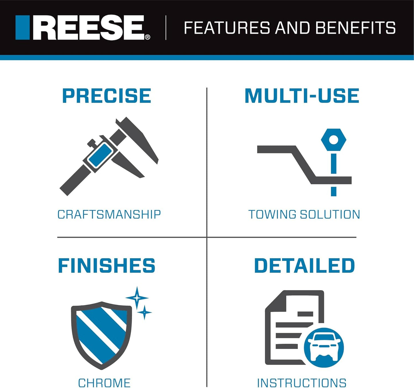 Towpower 74309 Interchangeable Trailer Hitch Ball, (1-7/8 Inch Diameter Ball, 2 Inch Diameter Ball and 2-5/16 Inch Diameter Ball), 8,000 Lbs. Capacity