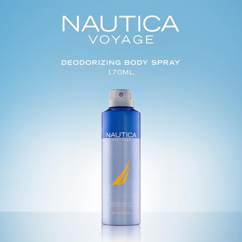 Nautica Voyage Eau De Toilette, Cologne and Fragrance For Men, Fresh, Romantic, Fruity Scent Woody, Aquatic Notes of Apple, Water Lotus, Cedarwood, and Musk Ideal Day Wear, Long Lasting 3.3Fl oz