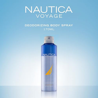 Nautica Voyage Eau De Toilette, Cologne and Fragrance For Men, Fresh, Romantic, Fruity Scent Woody, Aquatic Notes of Apple, Water Lotus, Cedarwood, and Musk Ideal Day Wear, Long Lasting 3.3Fl oz