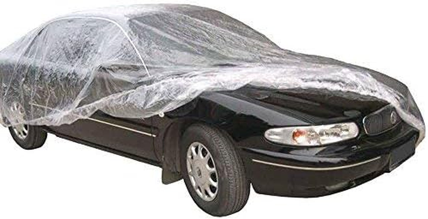 Universal Clear Disposable Car Cover for SUV, Sedan, Sport Cars, Antique Cars up to 22' X 12'