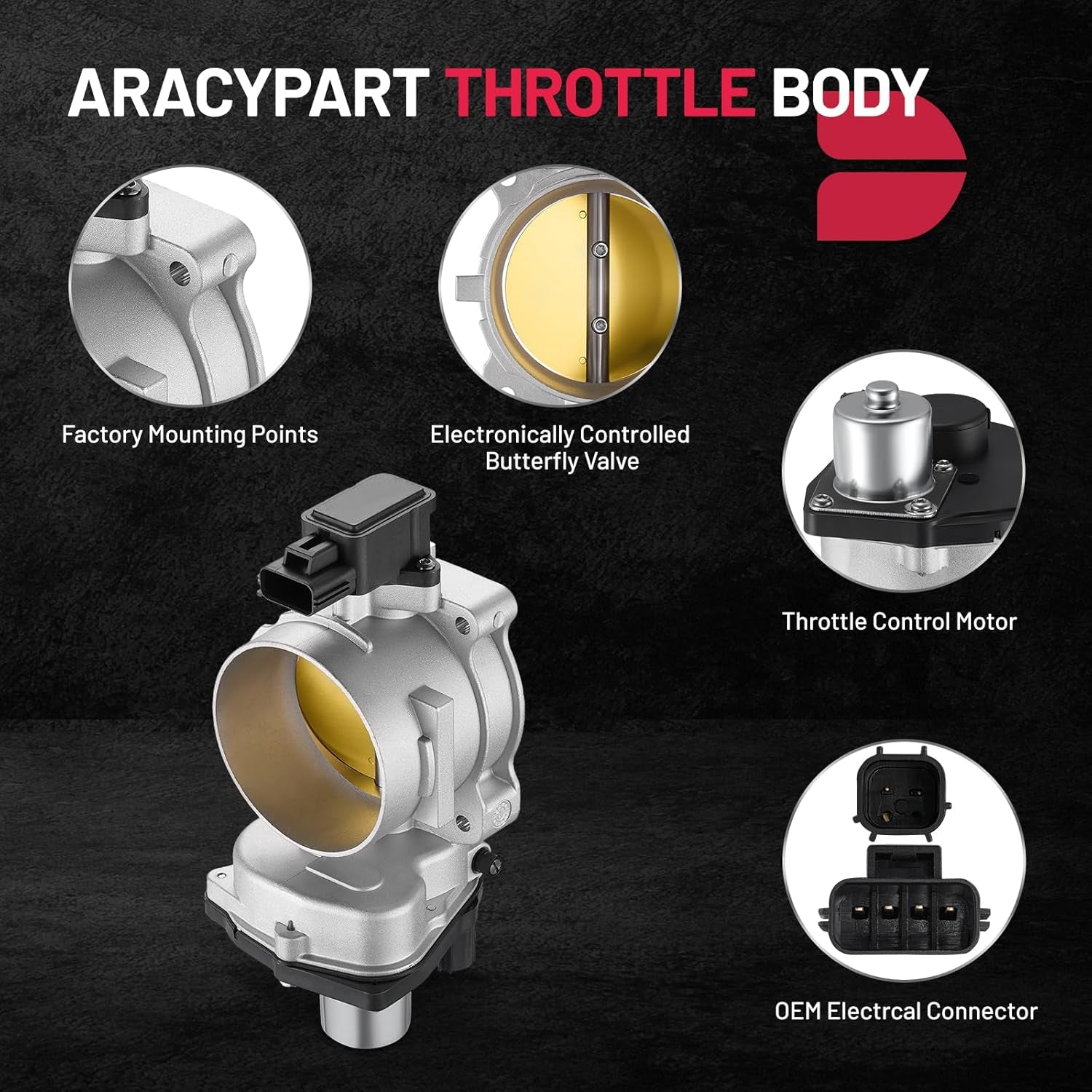 Throttle Body Compatible with Ford Expedition 2009-2014, F-150 2004-2010, F-250 F-350 Super Duty 05-10, Lobo 2010, Compatible with Lincoln Mark LT 06-2008, Navigator 05-14 Replaces 8L3Z-9E926-A