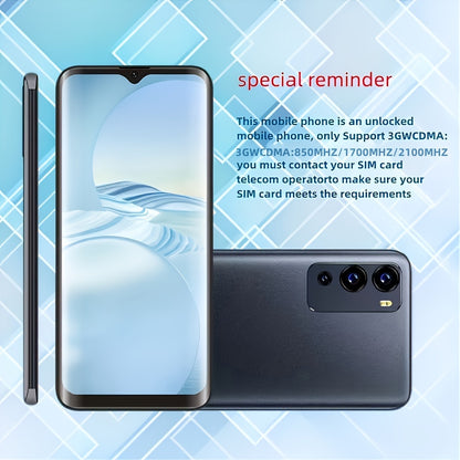1GB RAM + 16GB ROM HOT12I Unlocked Smartphone with 6.56-inch Screen, Dual SIM, 3G/4G Support, 3500mAh Battery, Protective Case and American Charger