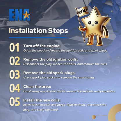 UF669 Ignition Coil Pack and 3068 Iridium Spark Plugs for 1.4L Compatible with Buick Encore Chevy Cruze Sonic Trax 2011 2012 2013 2014 2015 2016 2017 2018 2019 2020 for D521C 55577898 55579072