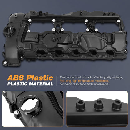 N55 Engine Valve Cover Gasket Kit for BMW 135I 335I 435I 535I 640I 740I 2011 2012 2013 2014 2015 2016 2017 2018 2019, for Activehybrid 2012-2016, X1 X3 X4 X5 X6 2011-2019, 3.0L