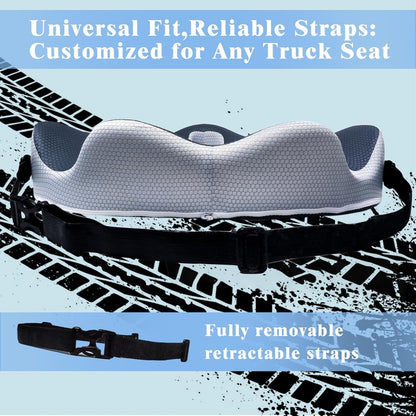 X-Large Seat Cushion for Truck Driver, Upgraded Cushion for Back Support and Pain Relief, Memory Foam with Non-Slip Washable Cover, Relieves Long-Term Truck Sitting and Pain