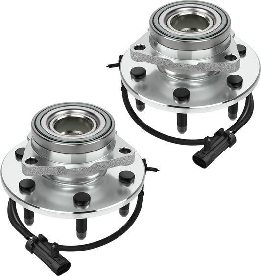 Wheel Bearing Hub Front Assembly 515036X2 Compatible for GMC Sierra 1500 Only for 4WD with ABS 6 Lug (Set of 2)