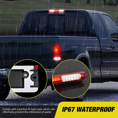 Third Brake Light Tail High Mount 3Rd Stop Cargo Reverse Lights Red Lens Compatible with Ford F150 1997 1998 1999 2000 2001 2002 2003 F-150 Heritage 2004 Pickup Truck Rear Cab Lamp