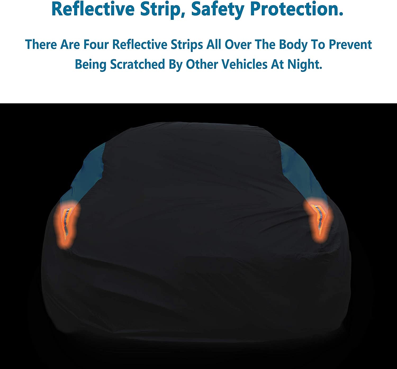 Waterproof Car Cover All Weather Snowproof UV Protection Windproof Outdoor Full Car Cover, Universal Fit for Sedan (Fit Sedan Length 194-206 Inch, Blue)