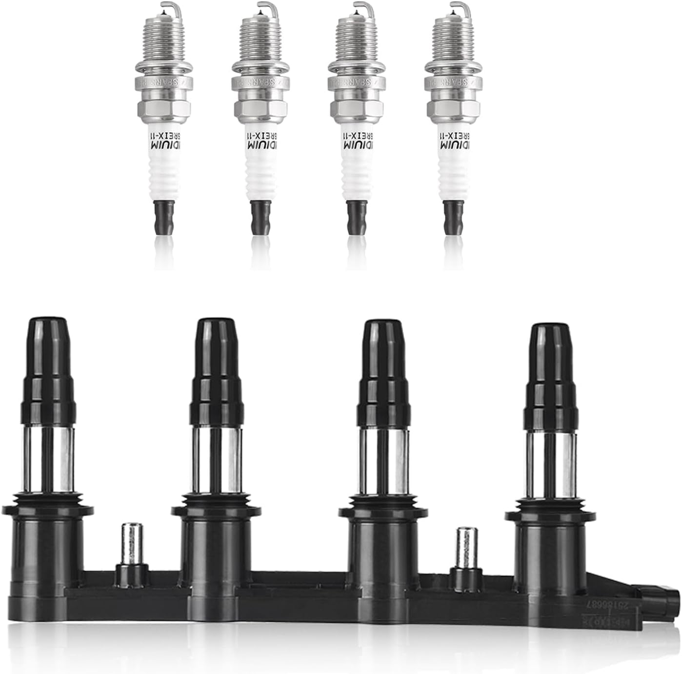 UF620 Ignition Coil Pack and Iridium Spark Plugs Compatible with Chevy Cruze 2011-2016, for Chevy Sonic 2012-2018, for Chevy Aveo 2009-2011, for Pontiac G3 2007-2010 1.6L 1.8L L4