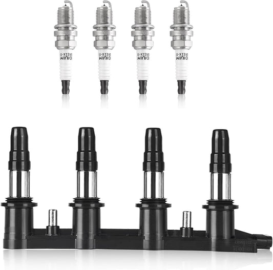 UF620 Ignition Coil Pack and Iridium Spark Plugs Compatible with Chevy Cruze 2011-2016, for Chevy Sonic 2012-2018, for Chevy Aveo 2009-2011, for Pontiac G3 2007-2010 1.6L 1.8L L4