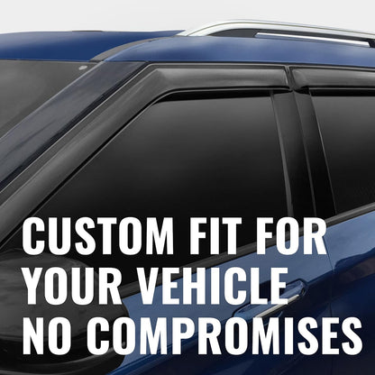 [AVS] outside Mount Rain Guards for 2003 - 2007 Saturn Ion | Window Vent Visors, 4 Pcs. - Smoke | 94723