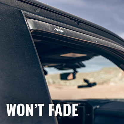 [AVS] In-Channel Rain Guards for 2015 - 2024 Ford Edge | Window Vent Visors, 4 Pcs. - Smoke | 194930