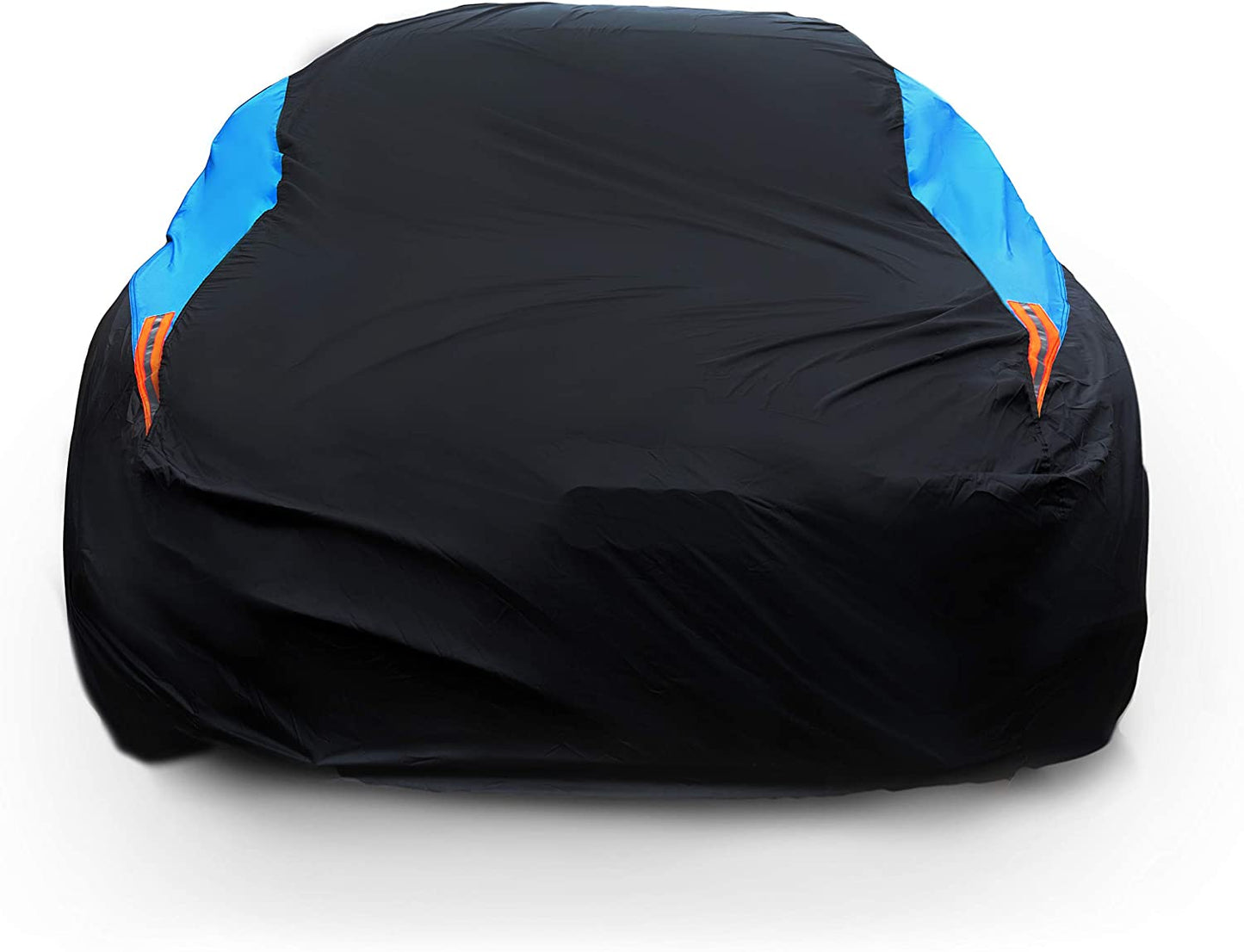 Waterproof Car Cover All Weather Snowproof UV Protection Windproof Outdoor Full Car Cover, Universal Fit for Sedan (Fit Sedan Length 194-206 Inch, Blue)