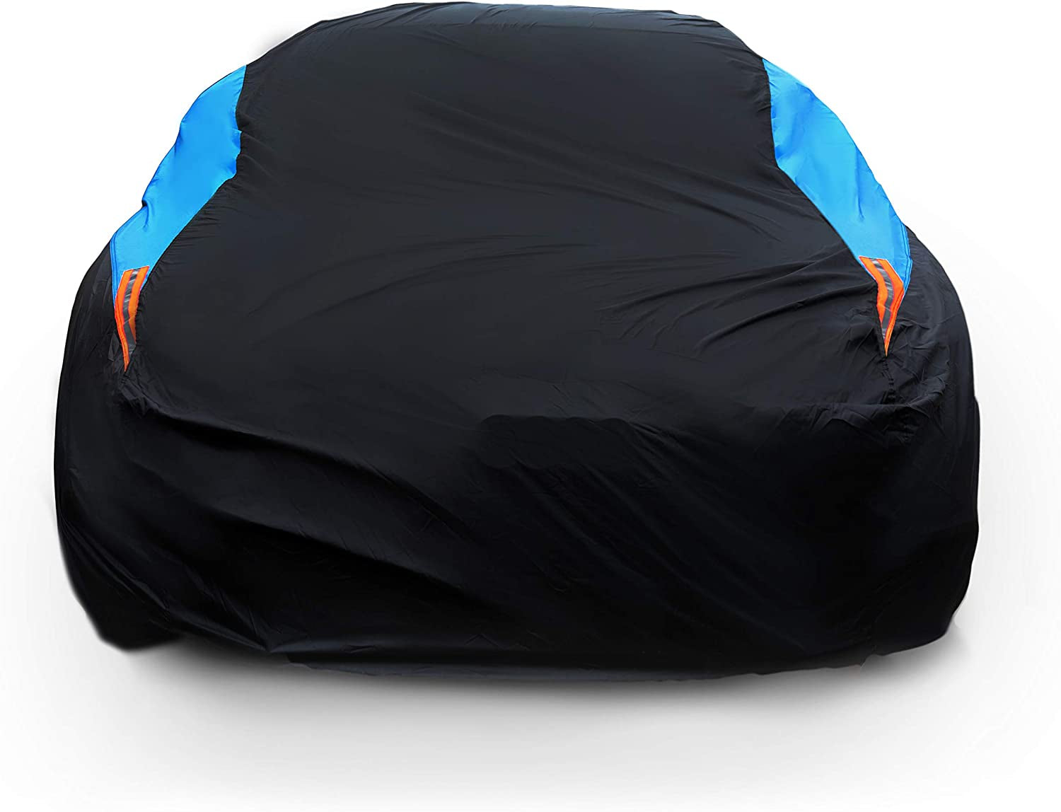 Waterproof Car Cover All Weather Snowproof UV Protection Windproof Outdoor Full Car Cover, Universal Fit for Sedan (Fit Sedan Length 194-206 Inch, Blue)