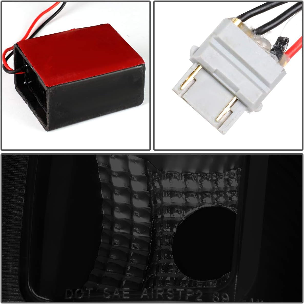 TL-F15094-LED-3D-BK-SM LED 3D Tail Light Assembly Driver & Passenger Side [Compatible with 90-96 Ford F150 / 90-97 F250 / 90-97 F350 / 90-96 Bronco]