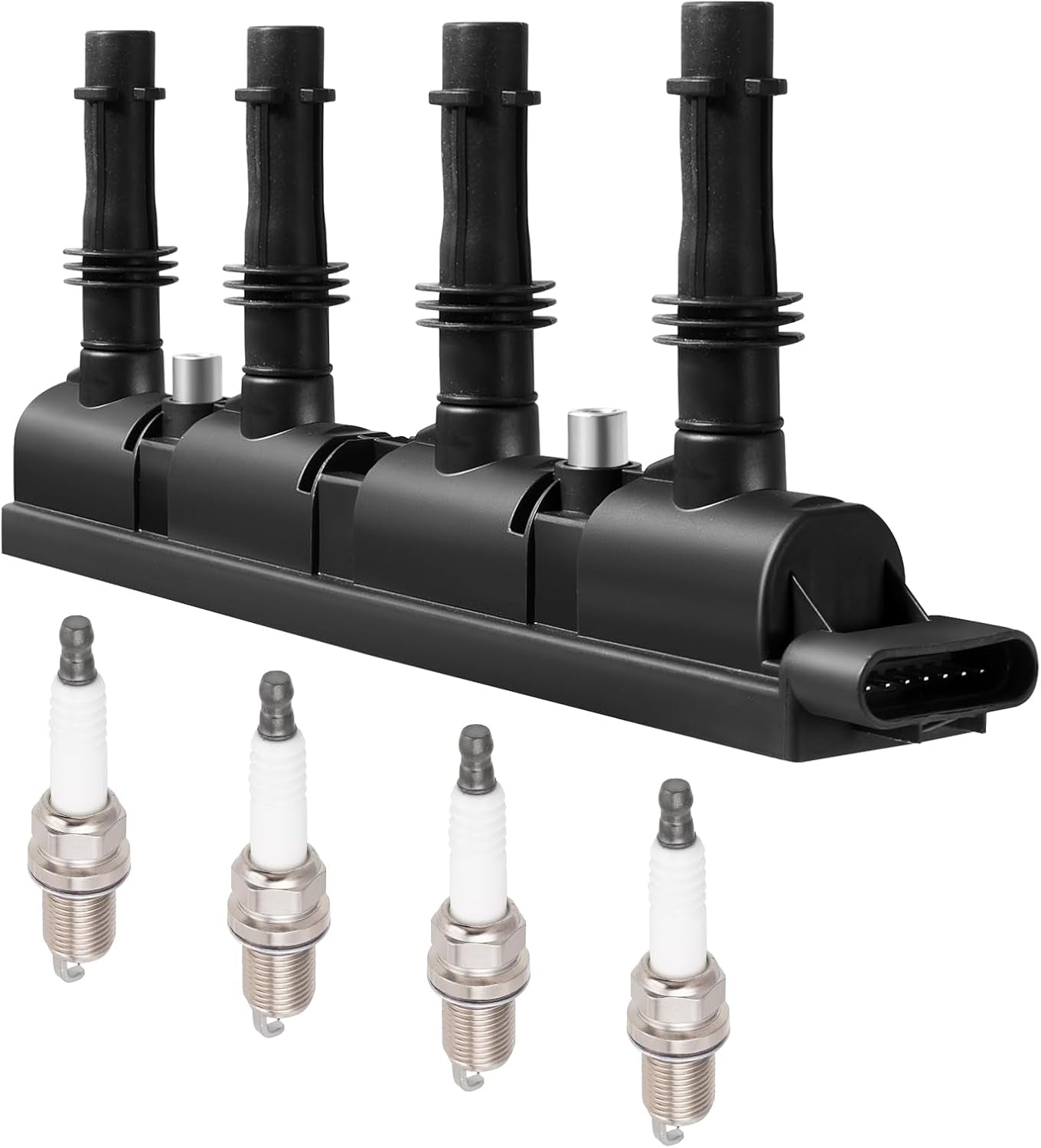 UF669 Ignition Coil Pack & 4 XP3922 Spark Plugs Compatible with 2013-2019 Buick Encore 2011-2015 Chevy Cruze 2016 Cruze Limited 2012-2019 Sonic 2015-2019 Trax 2011 Volt 1.4L 1.8L Replace# 7805-1231