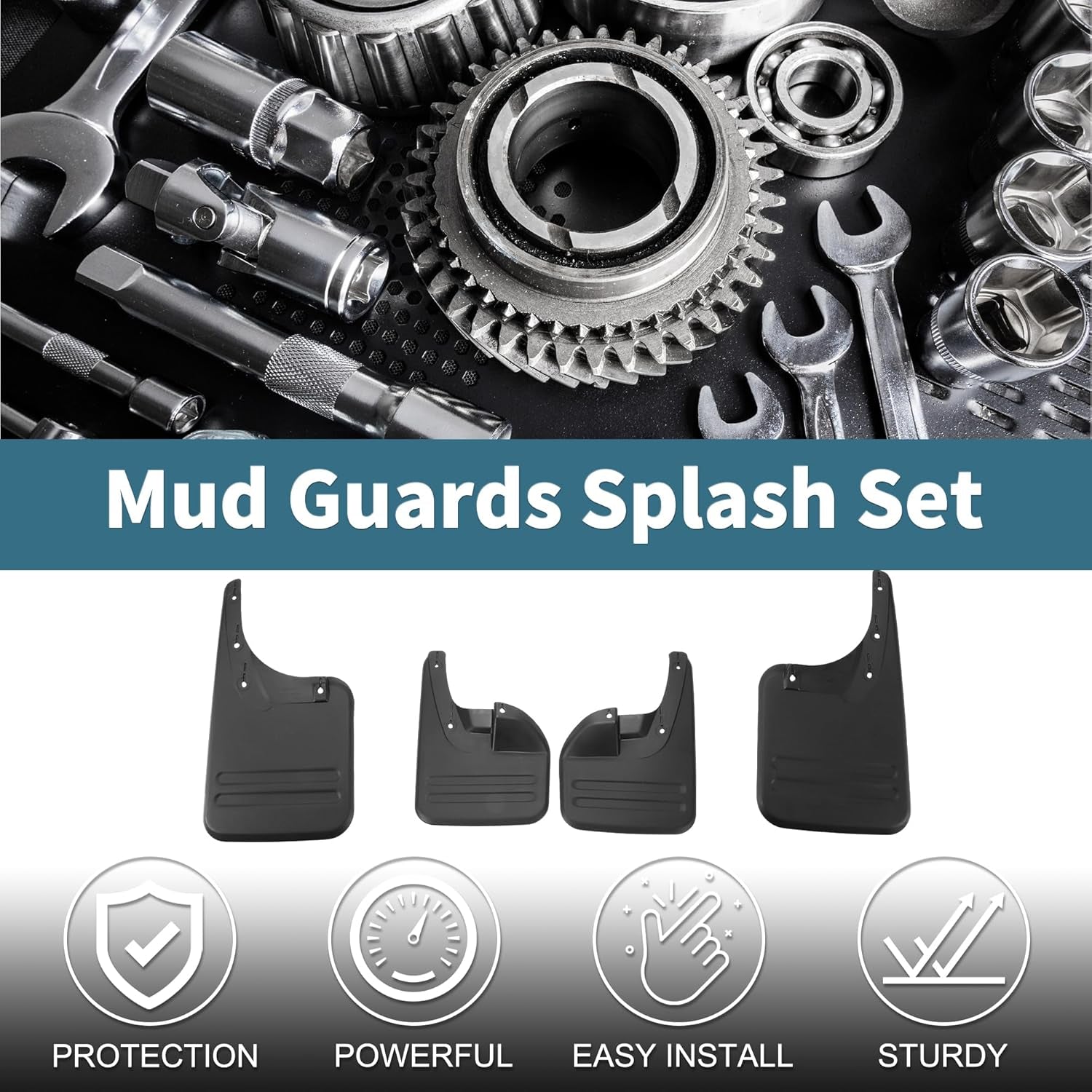 Mud Flaps Splash Guards for Toyota Hilux Vigo 2006-2014 2 Front & Rear Mud Guards W/Mount Accessories