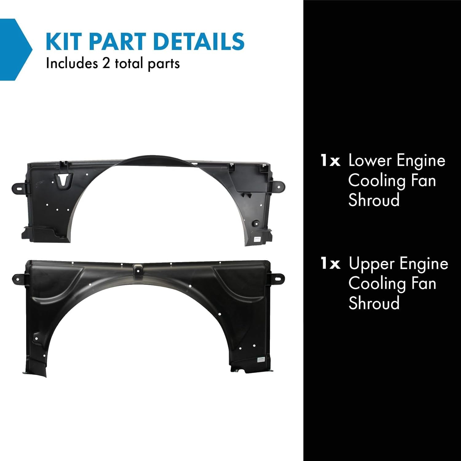Upper & Lower Compatible with 2011-2016 Ford F-250 Super Duty F-350 Super Duty F-450 Super Duty F-550 Super Duty FO3110145 FO3110146