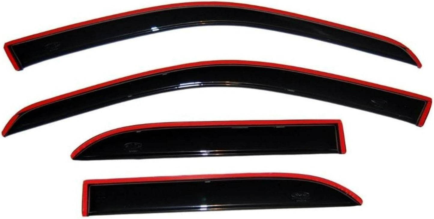 [] In-Channel Rain Guards for 2007 - 2014 Cadillac Escalade | Window Vent Visors, 4 Pcs. - Smoke | 194415