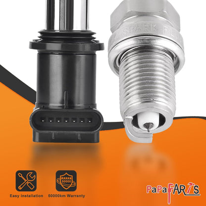 UF620 Ignition Coil Pack and Iridium Spark Plugs Compatible with Chevy Cruze 2011-2016, for Chevy Sonic 2012-2018, for Chevy Aveo 2009-2011, for Pontiac G3 2007-2010 1.6L 1.8L L4