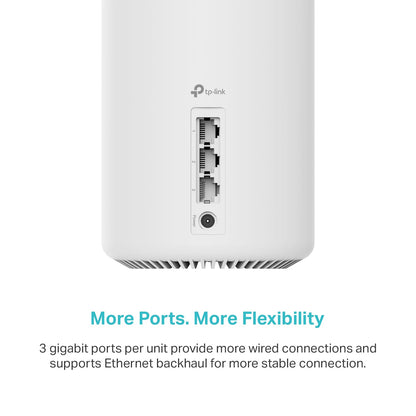 TP-Link Deco XE75 AXE5400 Tri-Band WiFi 6E Mesh System - Wi-Fi up to 7200 Sq.Ft, Engadget Rated Best Mesh for Most People, Replaces WiFi Router and Extender, AI-Driven Mesh New 6GHz Band, 3-Pack