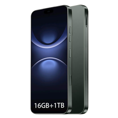 16PROMA X 16GB+1TB 6.99" HD Screen Smartphone Unlocked Cell Phone,Battery 7000mAh Unlocked The Phone, Android 14 Fingerprint Button Unlock/GPS/Dual SIM/5G/Face ID(Desert Titanium)