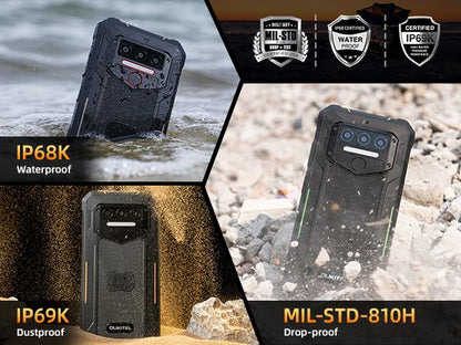 OUKITEL WP23 Plus Rugged Smartphone Unlocked 2025-24GB+256GB Cell Phones, 10600mAh Battery, 6.52'' Display Smartphone, 13MP Camera, 4G Dual SIM Android 14 Phone, IP68/IP69K/NFC/GPS/OTG, Orange