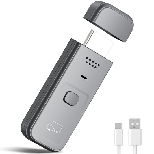Wireless HDMI Display Dongle Adapter 2025, 1080P Plug & Play HDMI Extender Wireless Receiver for Smartphone/PC/Laptop to TV/Monitor/Projector, HD Streaming Video/Audio/File, Airplay & Miracast Support