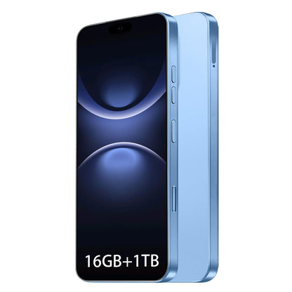 16PROMA X 16GB+1TB 6.99" HD Screen Smartphone Unlocked Cell Phone,Battery 7000mAh Unlocked The Phone, Android 14 Fingerprint Button Unlock/GPS/Dual SIM/5G/Face ID(Desert Titanium)