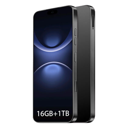 16PROMA X 16GB+1TB 6.99" HD Screen Smartphone Unlocked Cell Phone,Battery 7000mAh Unlocked The Phone, Android 14 Fingerprint Button Unlock/GPS/Dual SIM/5G/Face ID(Desert Titanium)