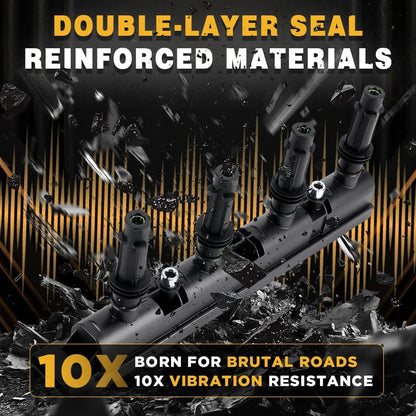 UF669 Ignition Coil Pack with Iridium Spark Plugs XP3922, Compatible with Buick Encore, Chevrolet Cruze, Sonic, Trax, Volt 1.4L 1.8L L4, High Performance Direct Fit Replacement