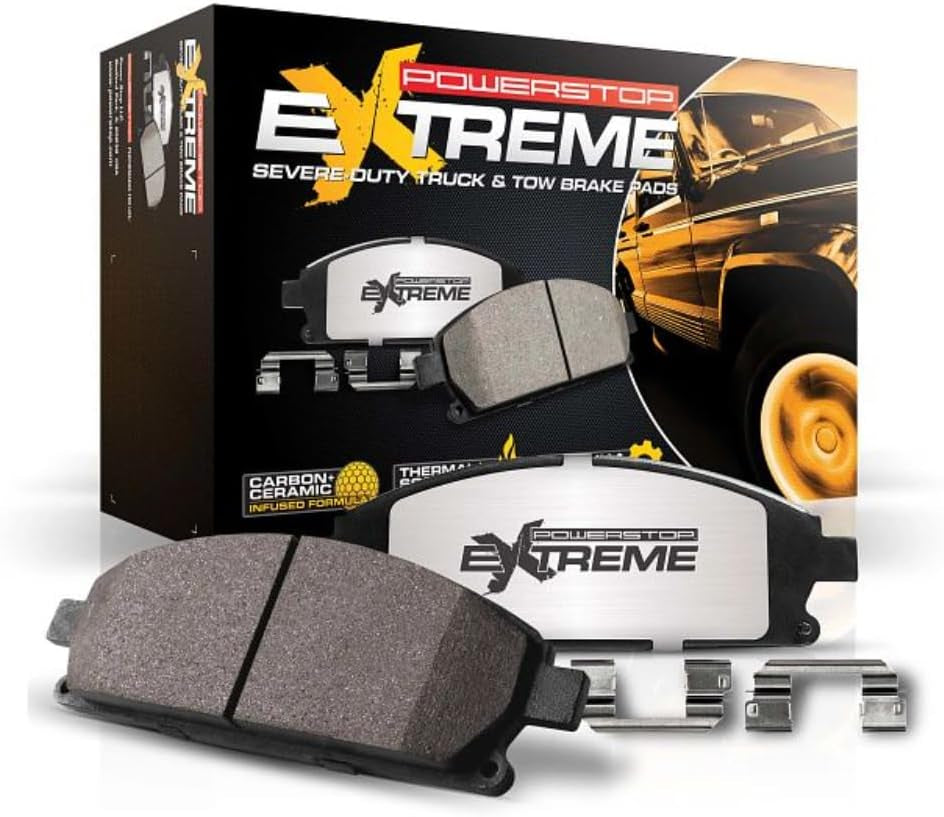 Z36-784 Front Truck and Tow Z36 Carbon-Fiber Ceramic Brake Pads for Cadillac Deville | Chevy Avalance Express Silverado Suburban | GMC Savana Sierra Yukon XL, Yukon Denali | Hummer H2