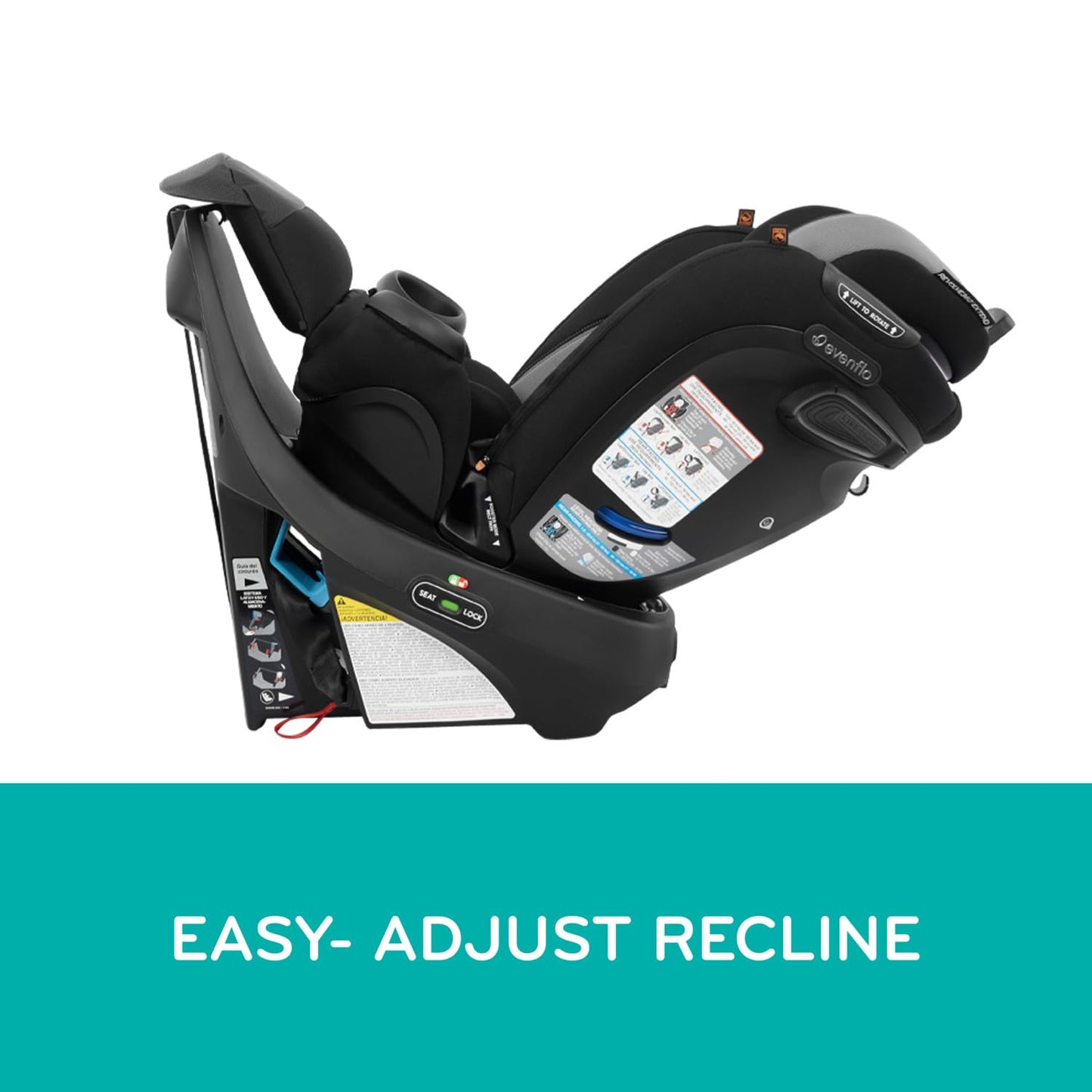 Revolve360 Extend Convertible Car Seat with 360 Degree Rotation, Extended Rear-Facing, Forward-Facing, Booster Mode, and Secure Latch Install, Revere Gray