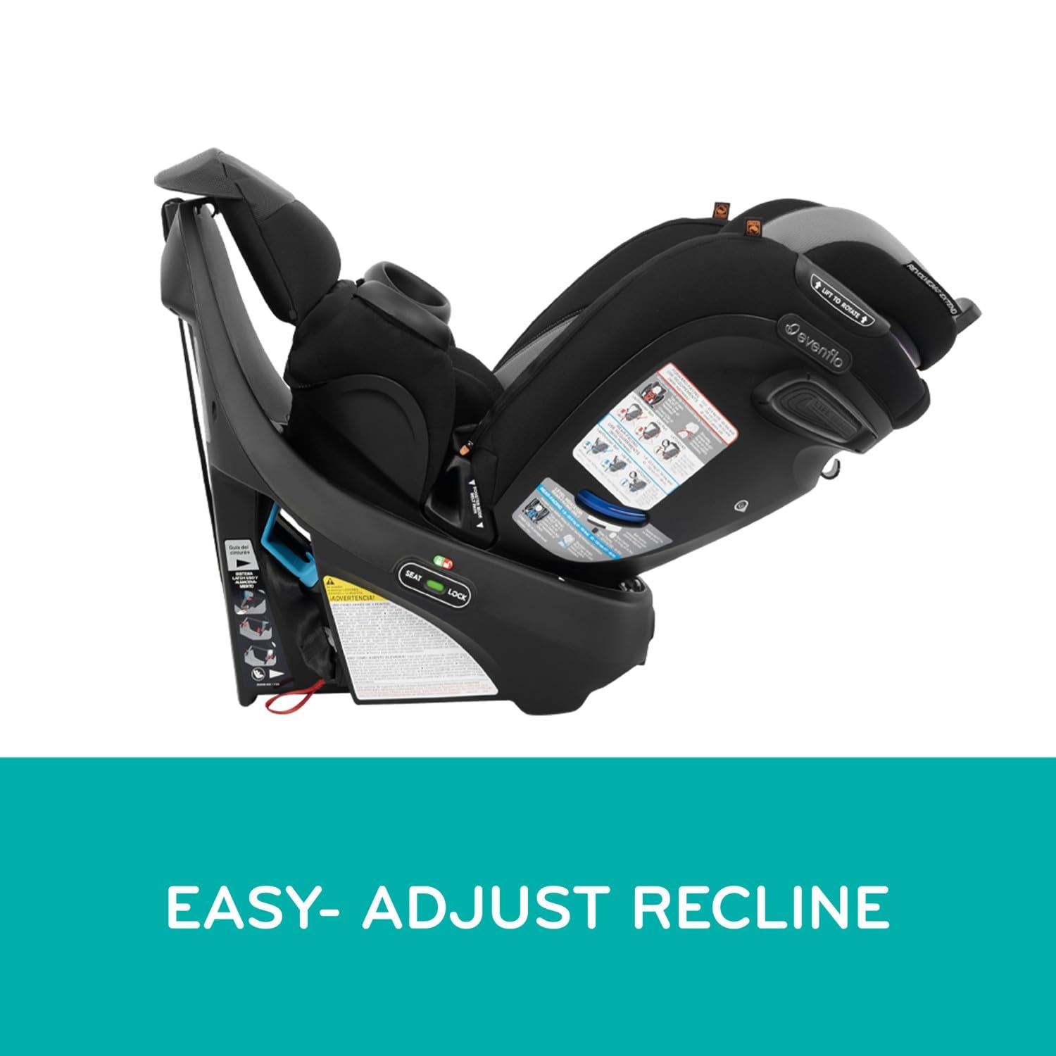 Revolve360 Extend Convertible Car Seat with 360 Degree Rotation, Extended Rear-Facing, Forward-Facing, Booster Mode, and Secure Latch Install, Revere Gray