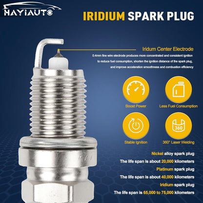 UF620 Ignition Coils Pack & 4PCS Iridium Spark Plugs Compatible with Chevy Cruze Sonic Aveo Aveo5 Pontiac G3 2011 2012-2018 1.6L 1.8L L4 Coil Pack Replace#90919-02247,C1646,5C1703,96476983