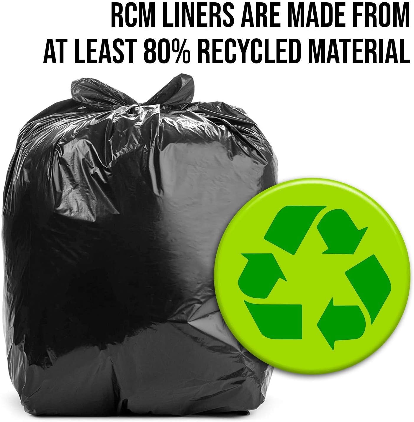 20-30 Gallon Trash Bags - (100 Count) 1.1 MIL (Equiv) Low Density Plastic Garbag